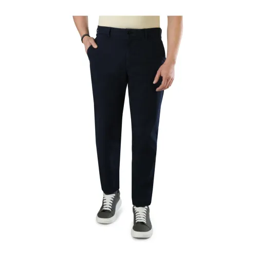 Tommy Hilfiger , Mens Button and Zip Trousers ,Blue male, Sizes: