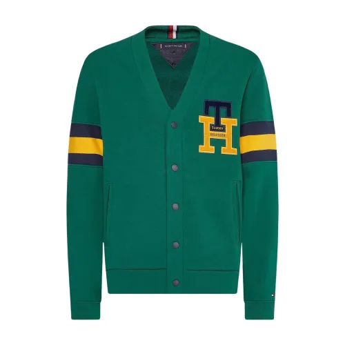 Tommy Hilfiger , Men`s Cardigan Icons TH monogram ,Green male, Sizes: