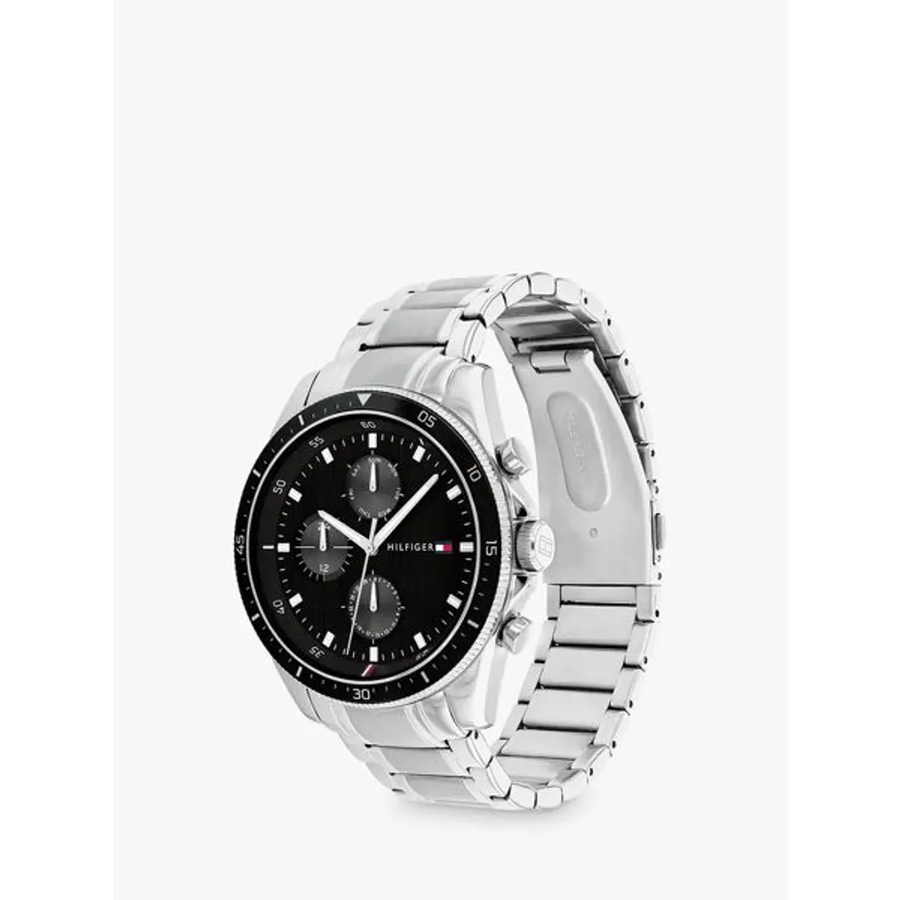 Tommy Hilfiger Men's Chronograph Bracelet Strap Watch - Silver/Black 1791835 - Male