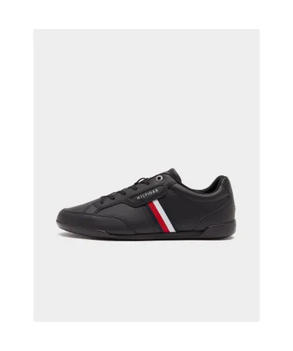 Tommy Hilfiger Mens Classic Low Top Cupsole Trainers in Black Leather