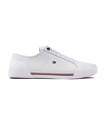 Tommy Hilfiger Mens Core Corporate Vulc Trainers - White Leather