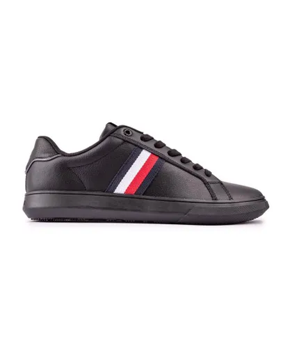Tommy Hilfiger Mens Corporate Stripes Trainers - Black