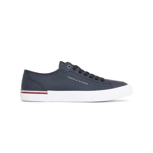 Tommy Hilfiger Mens Desert Sky Corporate Vulcan Leather Trainer