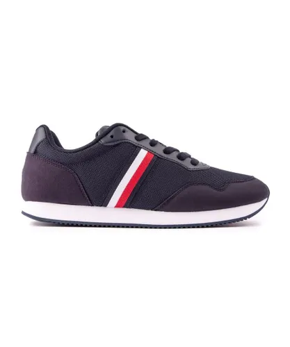 Tommy Hilfiger Mens Essential Runner Trainers - Blue