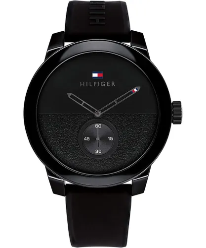 Tommy Hilfiger Mens Men Watch 1791802 - Black Silicone - One Size