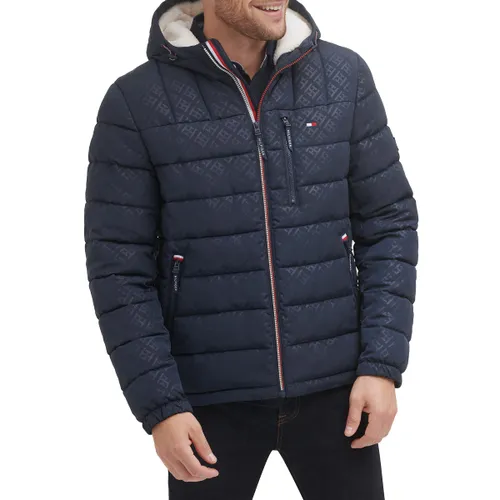 Tommy Hilfiger Men's Midweight Sherpa Lined Hooded Water