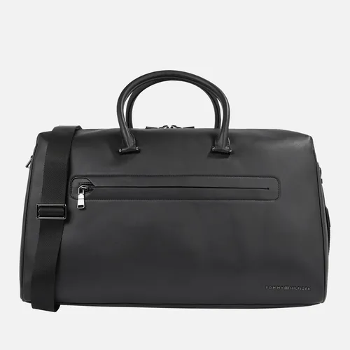 Tommy Hilfiger Men's Modern PU Leather Duffle Bag - Black