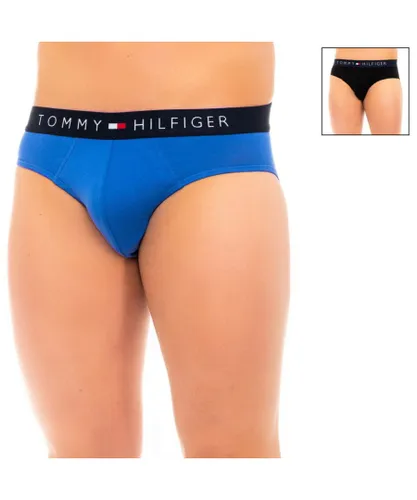 Tommy Hilfiger Mens Pack-2 Slips breathable fabric and anatomical front UM0UM00025 man - Multicolour Cotton