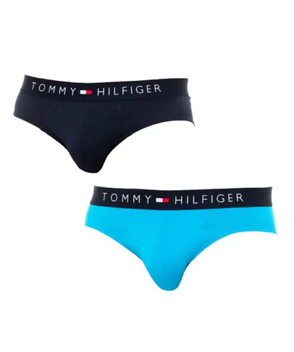 Tommy Hilfiger Mens Pack-2 Slips breathable fabric and anatomical front UM0UM00367 man - Blue