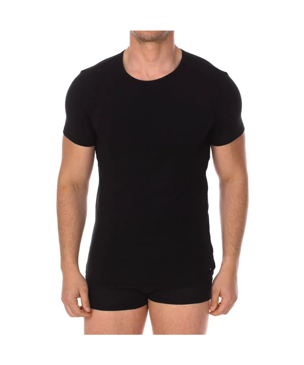 Tommy Hilfiger Mens Pack-3 Short-sleeved undershirts 2S87905187 men - Black