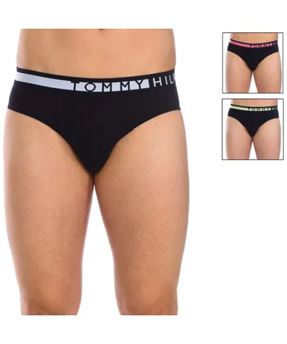 Tommy Hilfiger Mens Pack-3 Slips breathable fabric and anatomical front UM0UM01227 man - Black
