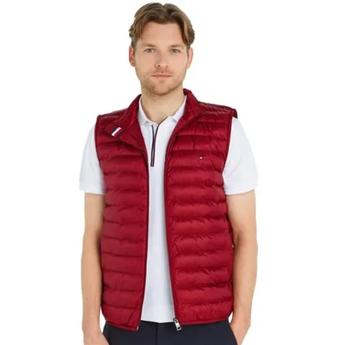 Tommy Hilfiger Mens Packable Recycled Vest - Rouge