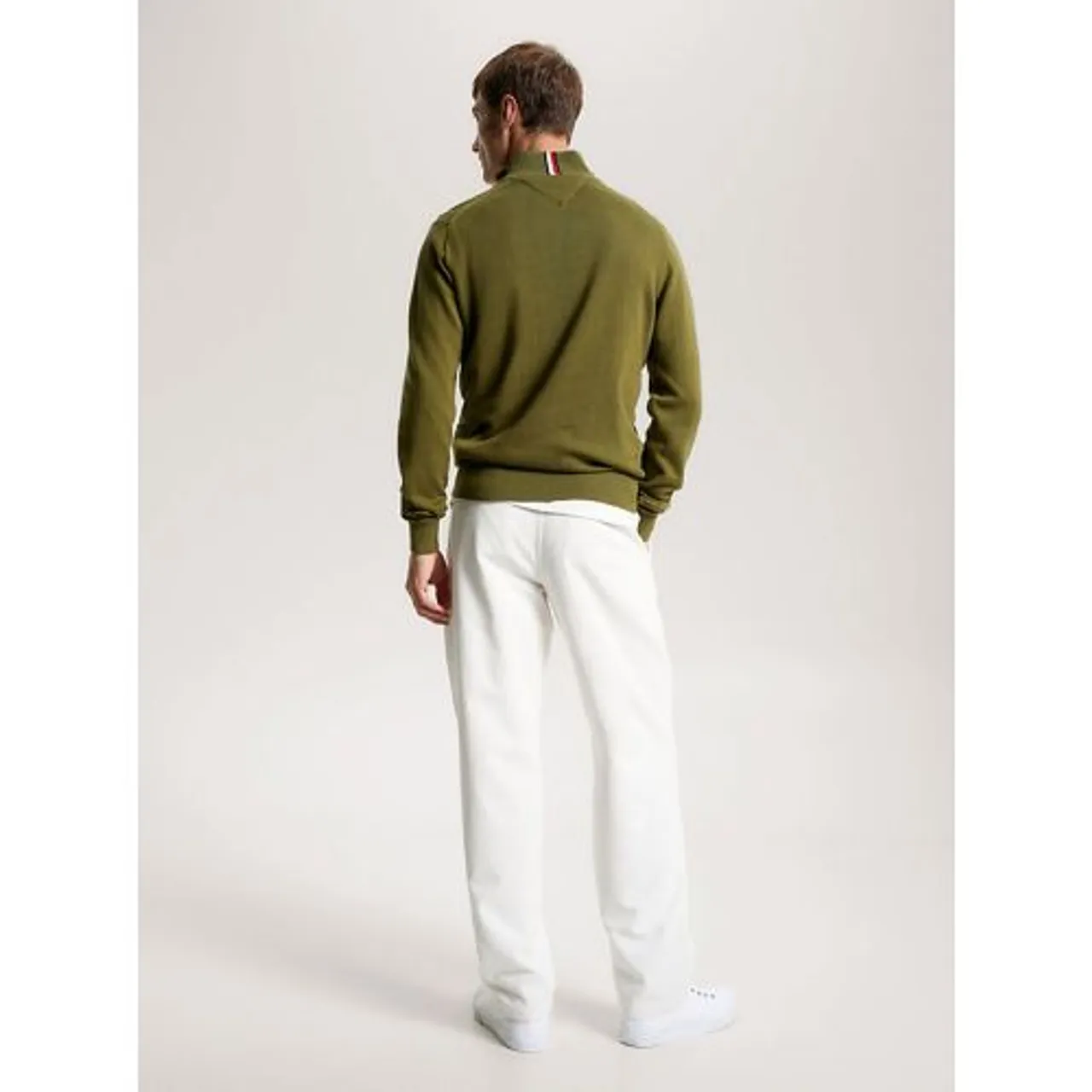 Tommy Hilfiger Mens Putting Green Pima Organic Cotton Cashmere Sweater