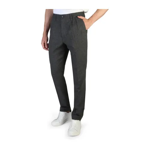 Tommy Hilfiger , Mens Regular Fit Wool Blend Trousers ,Gray male, Sizes: