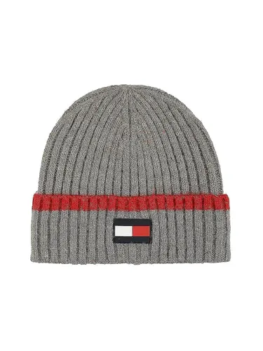 Tommy Hilfiger Men's Rubber Flag Patch Tipped Rib Cuff Hat