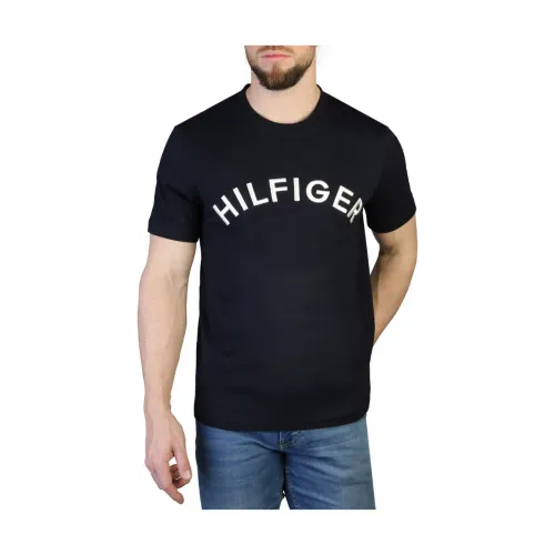 Tommy Hilfiger , Mens Short Sleeve Round Neck T-shirt ,Blue male, Sizes: