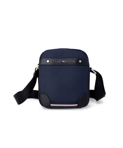 Tommy Hilfiger Mens Shoulder Bag with Zip Closure in Blue - One Size
