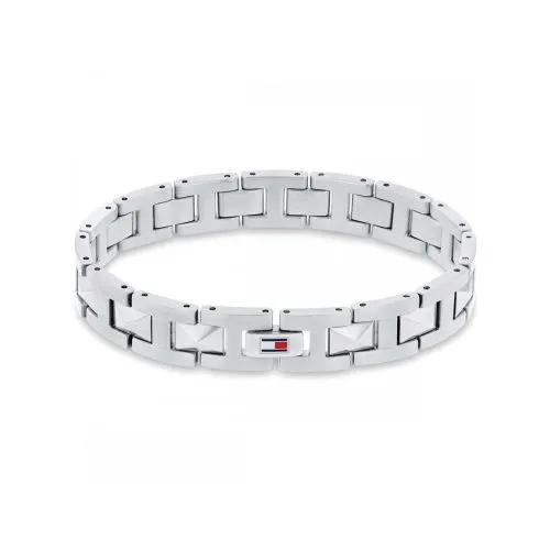 Tommy Hilfiger Mens Silver Geometric Bracelet