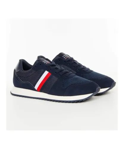Tommy Hilfiger Mens Sneakers for man in blue Textile