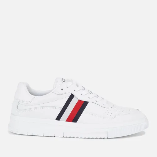 Tommy Hilfiger Men's Supercup Stripes Leather Trainers - UK 10.5