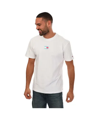 Tommy Hilfiger Mens T-Shirt in White Cotton