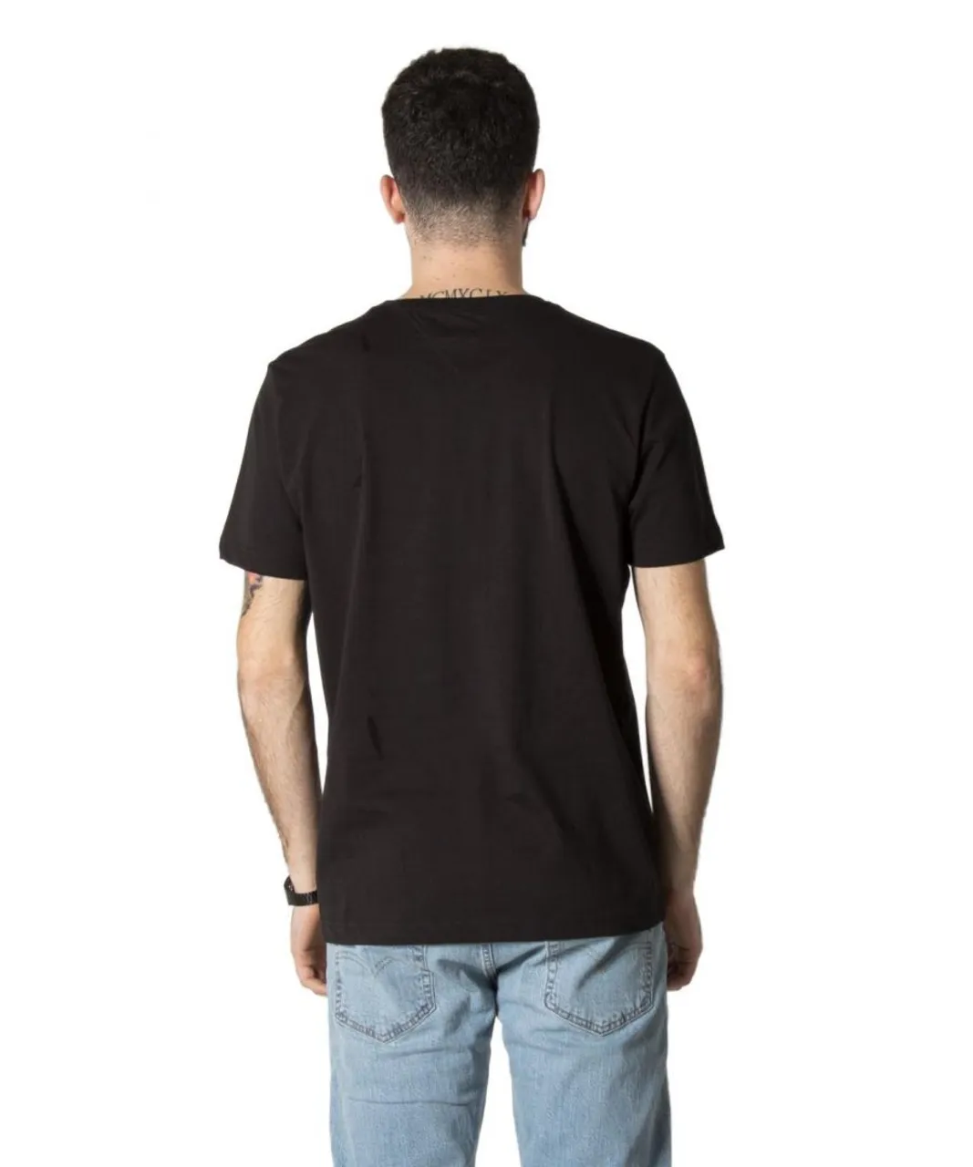 Tommy Hilfiger Mens Tee SS Core Logo Shirt Black Cotton