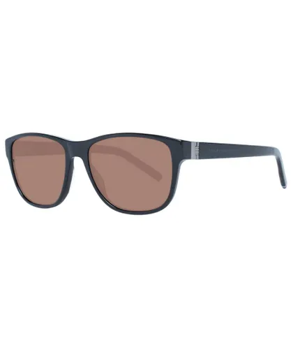 Tommy Hilfiger Mens Trapezium Sunglasses with Frame and 100% UVA & UVB Protection - Brown - One