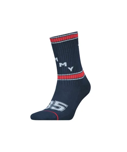 Tommy Hilfiger Mens Varsity Sock in Navy Fabric
