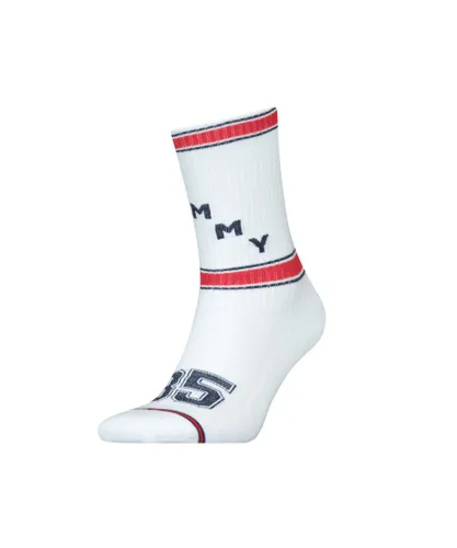 Tommy Hilfiger Mens Varsity Sock in White Fabric