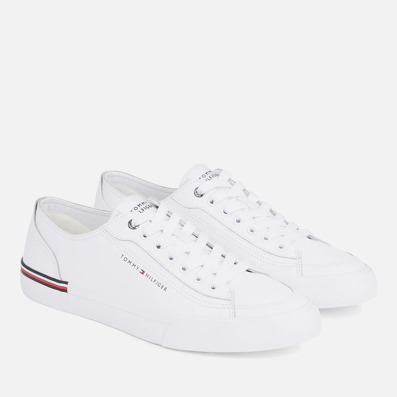 Tommy Hilfiger Men's Vulcanized Leather and Faux Leather Trainers