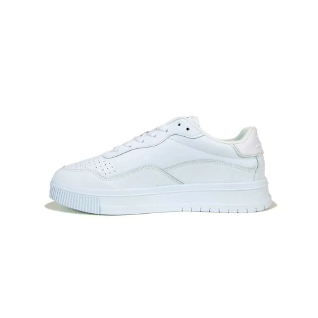Tommy Hilfiger Mens White Supercup Leather Trainer