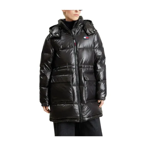 Tommy Hilfiger , Midi Alaska Puffer Coat ,Black female, Sizes:
