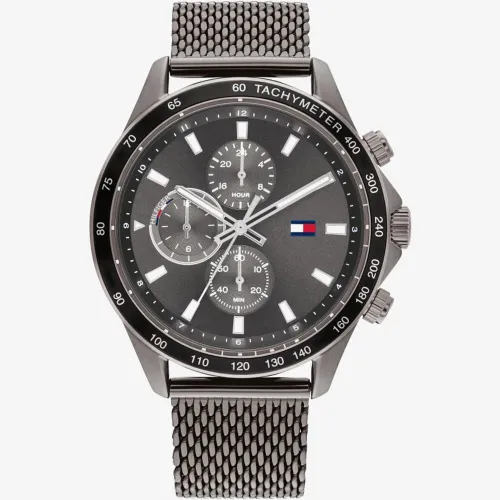Tommy Hilfiger Miles Chronograph Grey Mesh Bracelet Watch 1792019