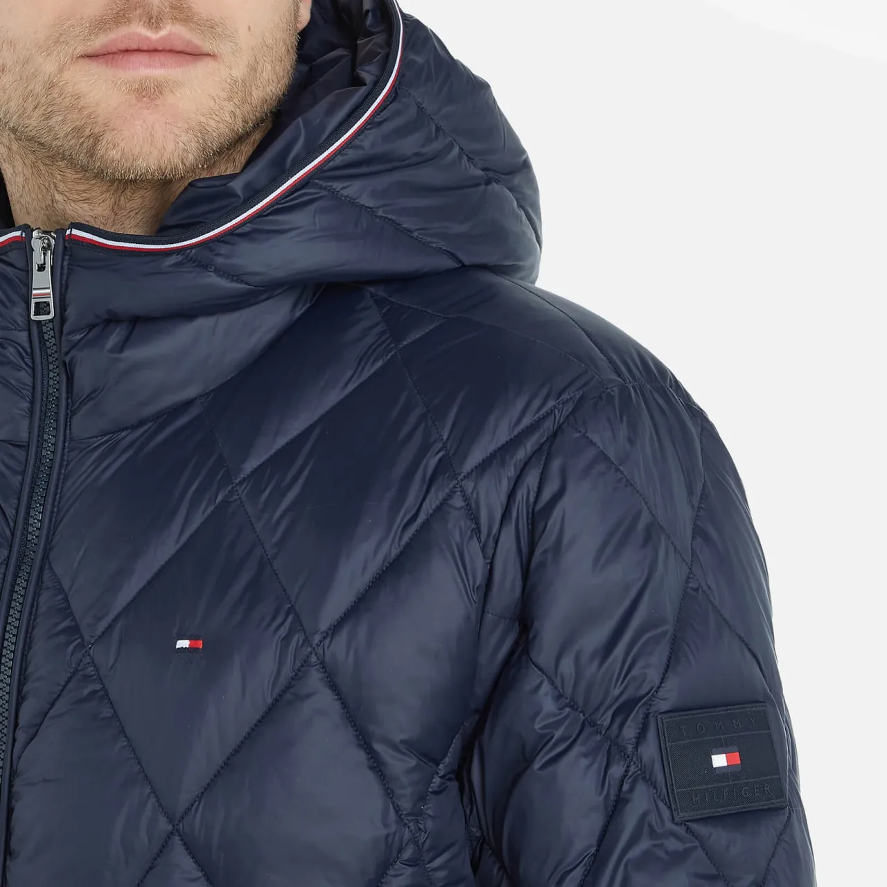 Tommy Hilfiger Mix Quilt Recycled Nylon Hooded Jacket
