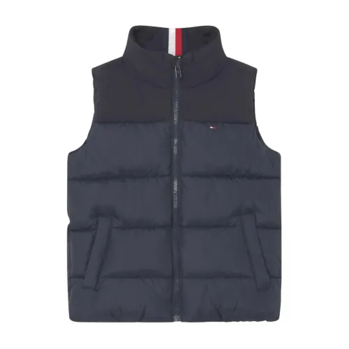 Tommy Hilfiger , Mixed Fabric Vest ,Black male, Sizes: