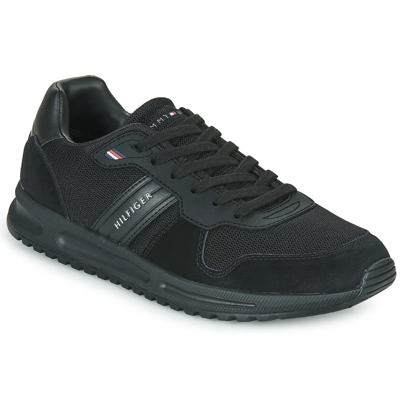 Tommy Hilfiger  MODERN CORPORATE MIX RUNNER  men's Shoes (Trainers) in Black