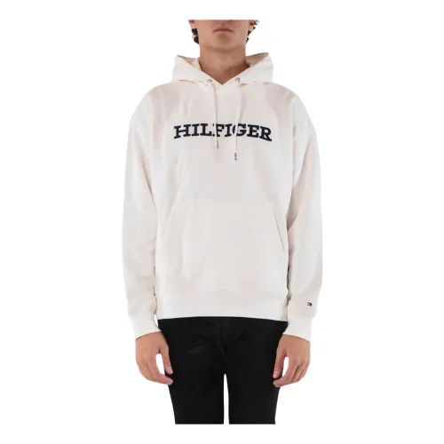 Tommy Hilfiger , Monotype Embro Hoodie ,White male, Sizes: