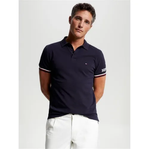 TOMMY HILFIGER Monotype Gs Cuff Slim Polo - Blue