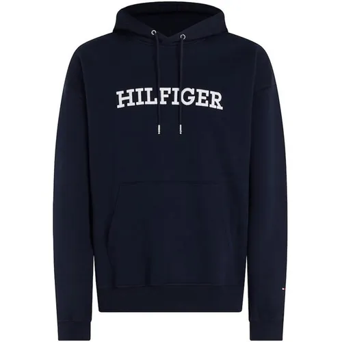 Tommy Hilfiger Monotype Logo Embroidery Hoodie - Blue