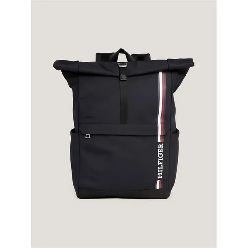 Tommy Hilfiger Monotype Logo Roll-Top Backpack - Blue