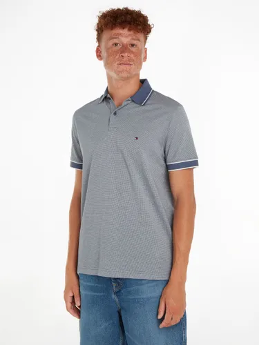 Tommy Hilfiger Monotype Oxford Polo Top, Blue - Blue - Male