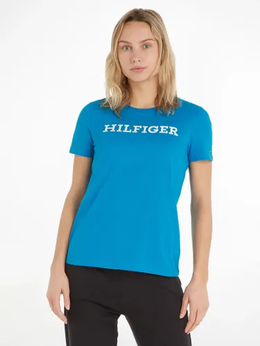 Tommy Hilfiger Monotype Short Sleeve T-Shirt, Cerulean Aqua - Cerulean Aqua - Female