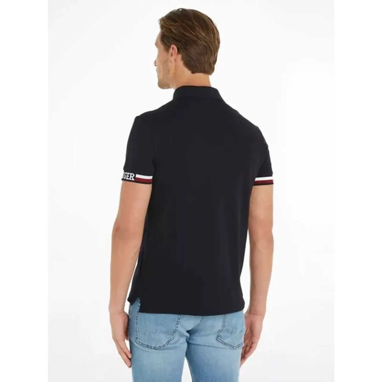 Tommy Hilfiger Monotype Slim Fit Polo Top - Desert Sky - Male