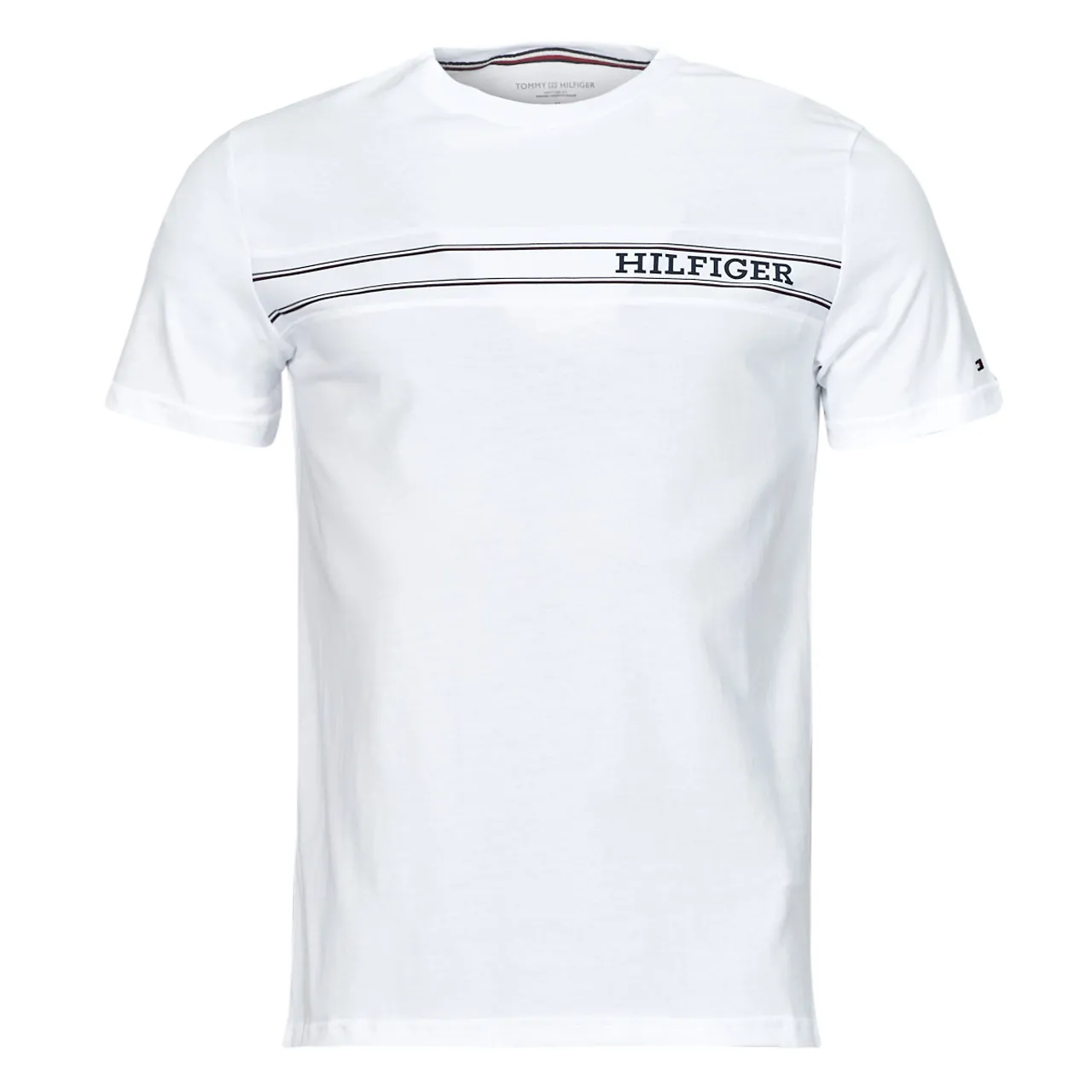 Tommy Hilfiger  MONOTYPE STRIPE  men's T shirt in White