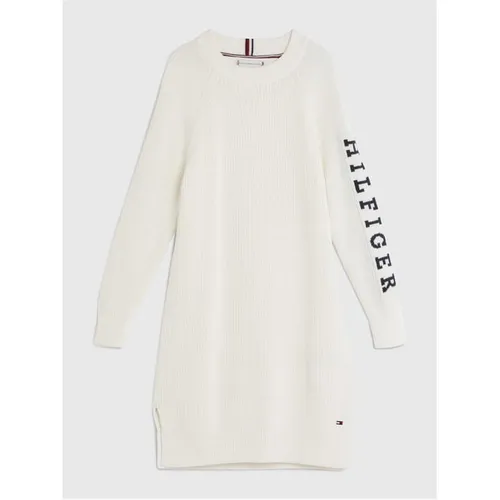 Tommy Hilfiger Monotype Sweater Dress - White