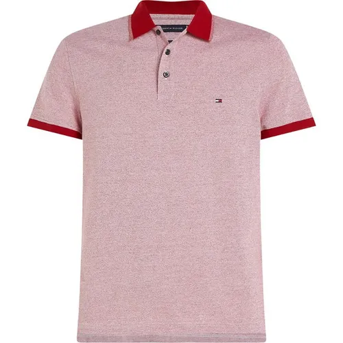 Tommy Hilfiger Mouline Tipped Slim Fit Polo Shirt - White
