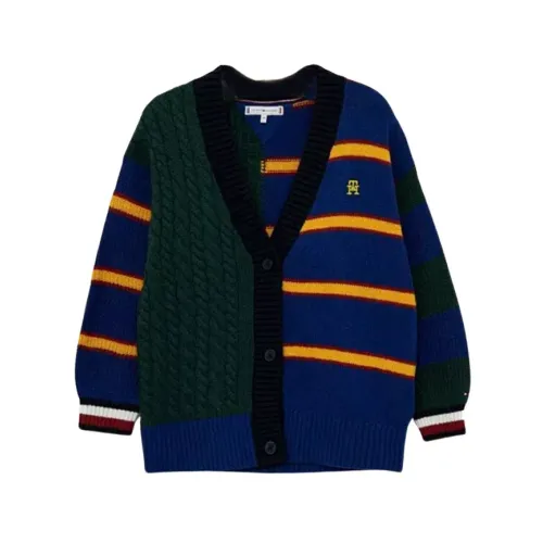Tommy Hilfiger , Multicolor Cardigan Sweater ,Blue male, Sizes: