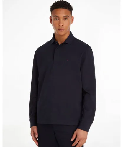 Tommy Hilfiger New Prep Rugby Long Sleeve Mens Polo - Navy