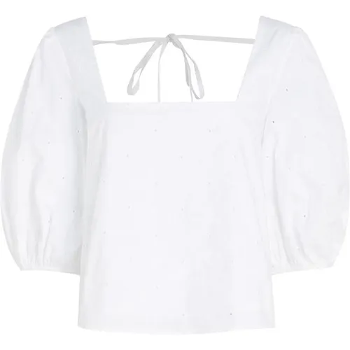 Tommy Hilfiger Organic Short Sleeve Blouse - White