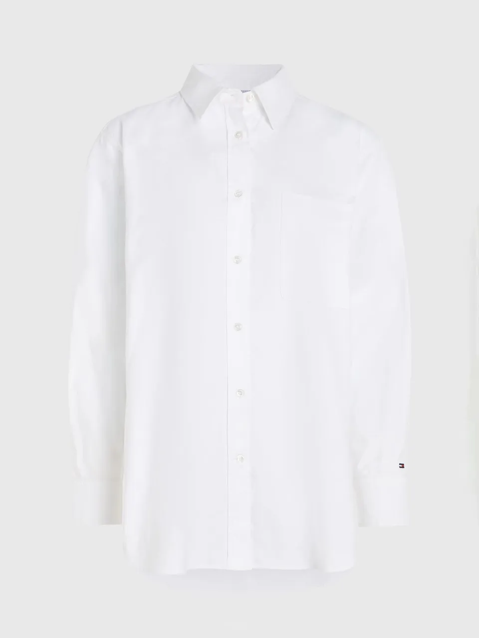 Tommy Hilfiger Oversized Oxford Shirt, Optic White - Optic White - Female